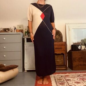 Vintage Boho Knit Dress